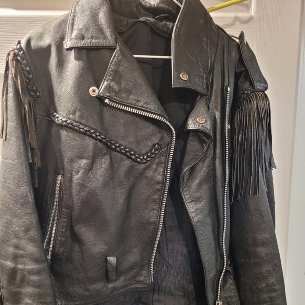 Leather Jacket Tassels Fringe